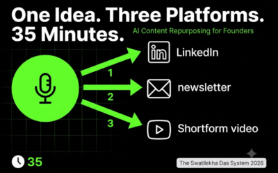 AI Content Repurposing for Founders: How Swatilekha Das Turns One Idea into a Week of Content Across Three Platforms (2026)