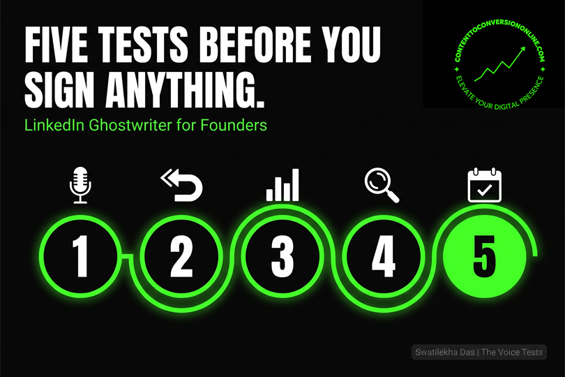 Five voice tests to run before hiring a LinkedIn ghostwriter for founders