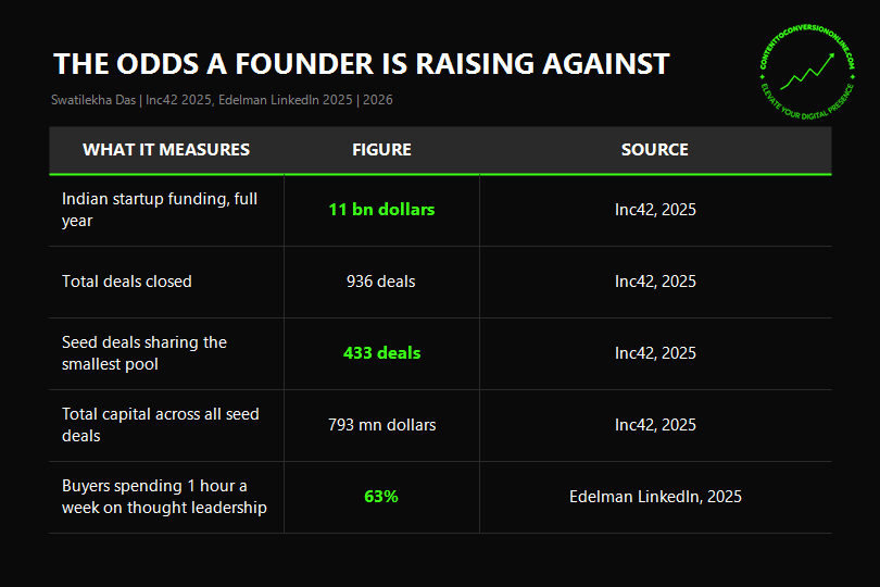 Indian startup funding and seed deal figures from Inc42 2025 for founders raising